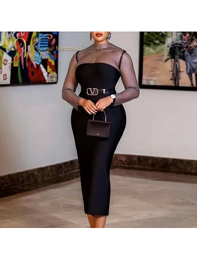black rhinestone dress